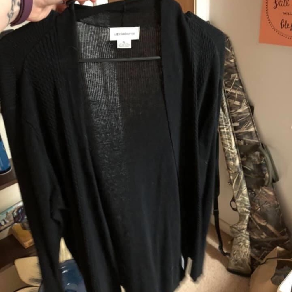 Black cardigan